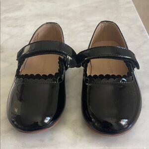 Girls’ Toddlers’ Black Shoes, Aria Flat